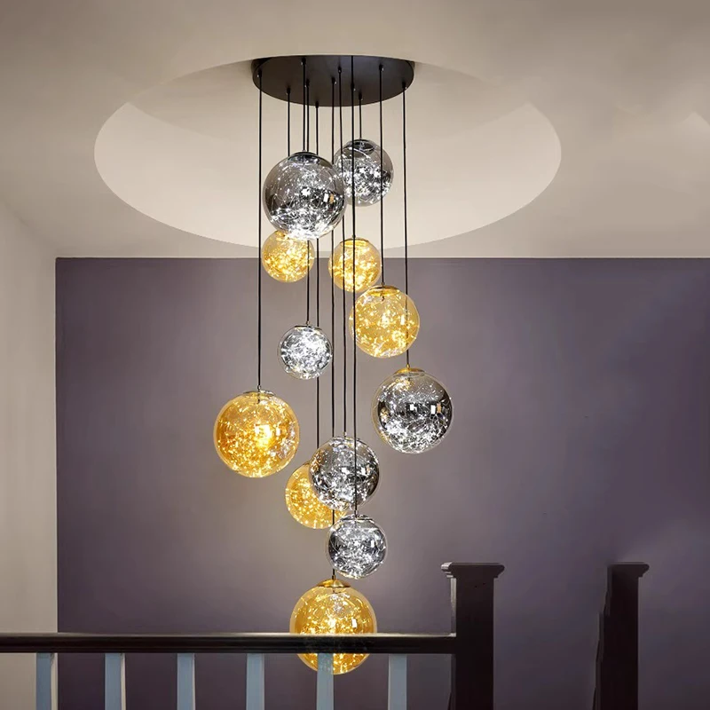 

Modern home decor led lights pendant light lamps forstaircase Chandeliers for living room hanging light indoor lighting