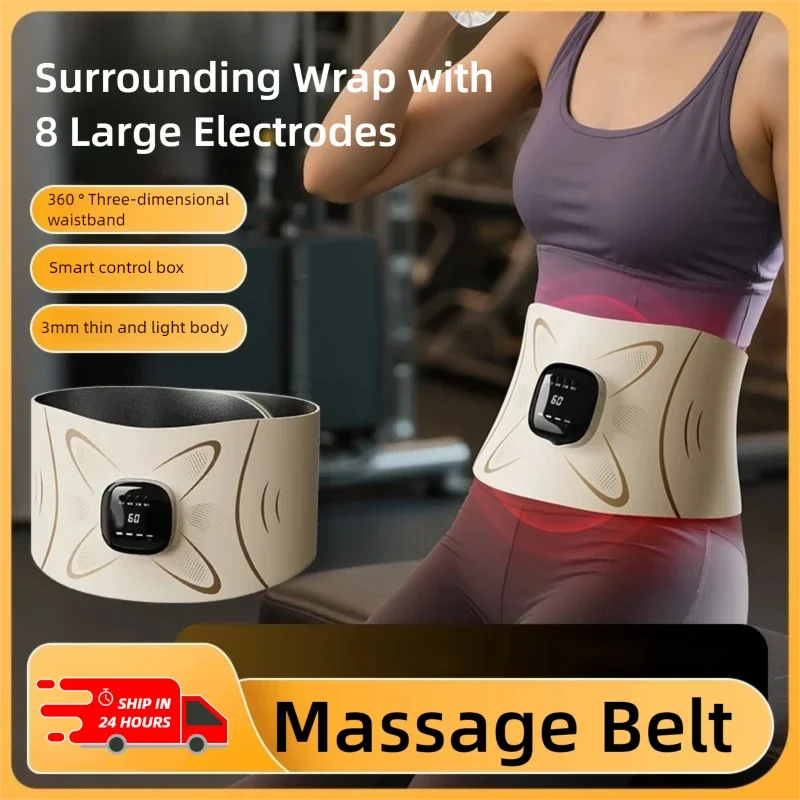 

Electric Waist Abdomen Massager Belt for Belly Exercise Smooth & Firming Lower Back Massager for Fatigue Relief Body Relaxation