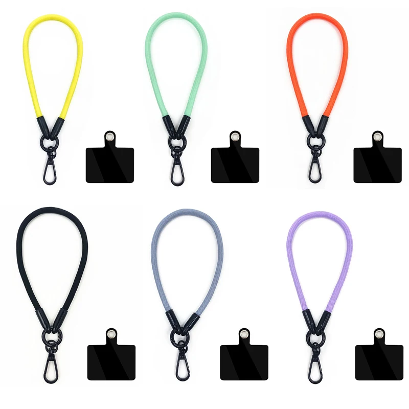 New Cell Phone Case Lanyard Wrist Hand Strap Cord with Card to Hang the Mobile Phone Rope Smartphone Chain Key Strap for iPhone