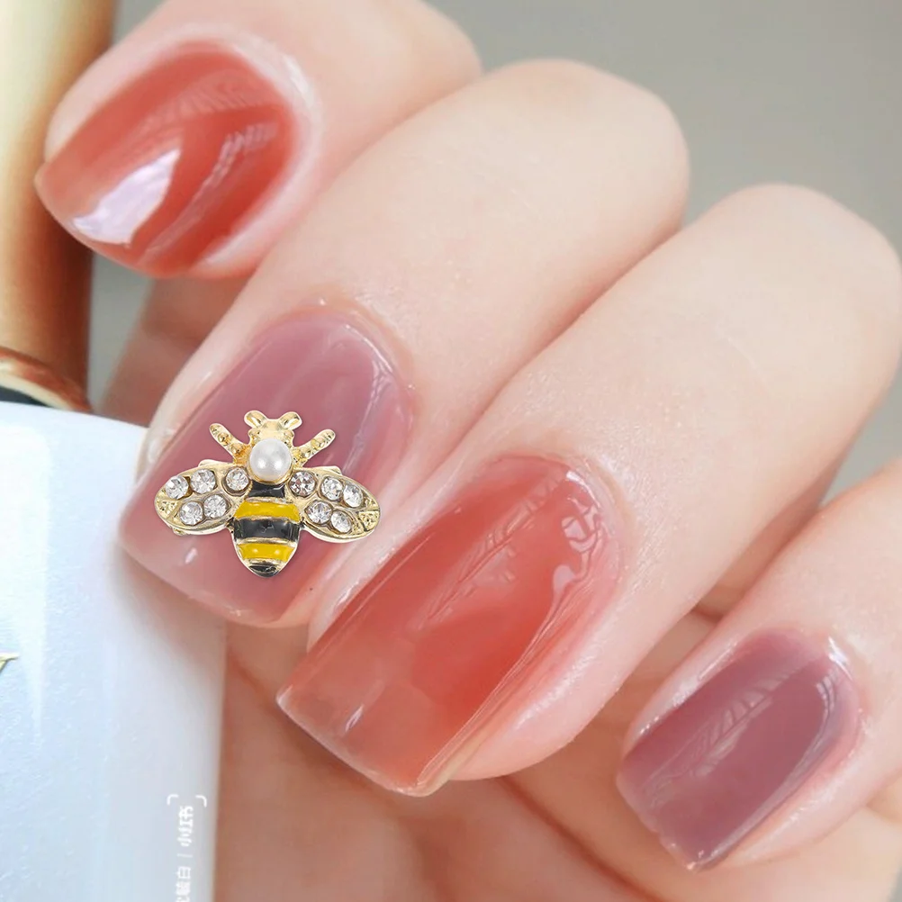 

12 Pcs Bee Shape Nail Decor Jewelry for Nails Alloy Bees Art Charms Decorations