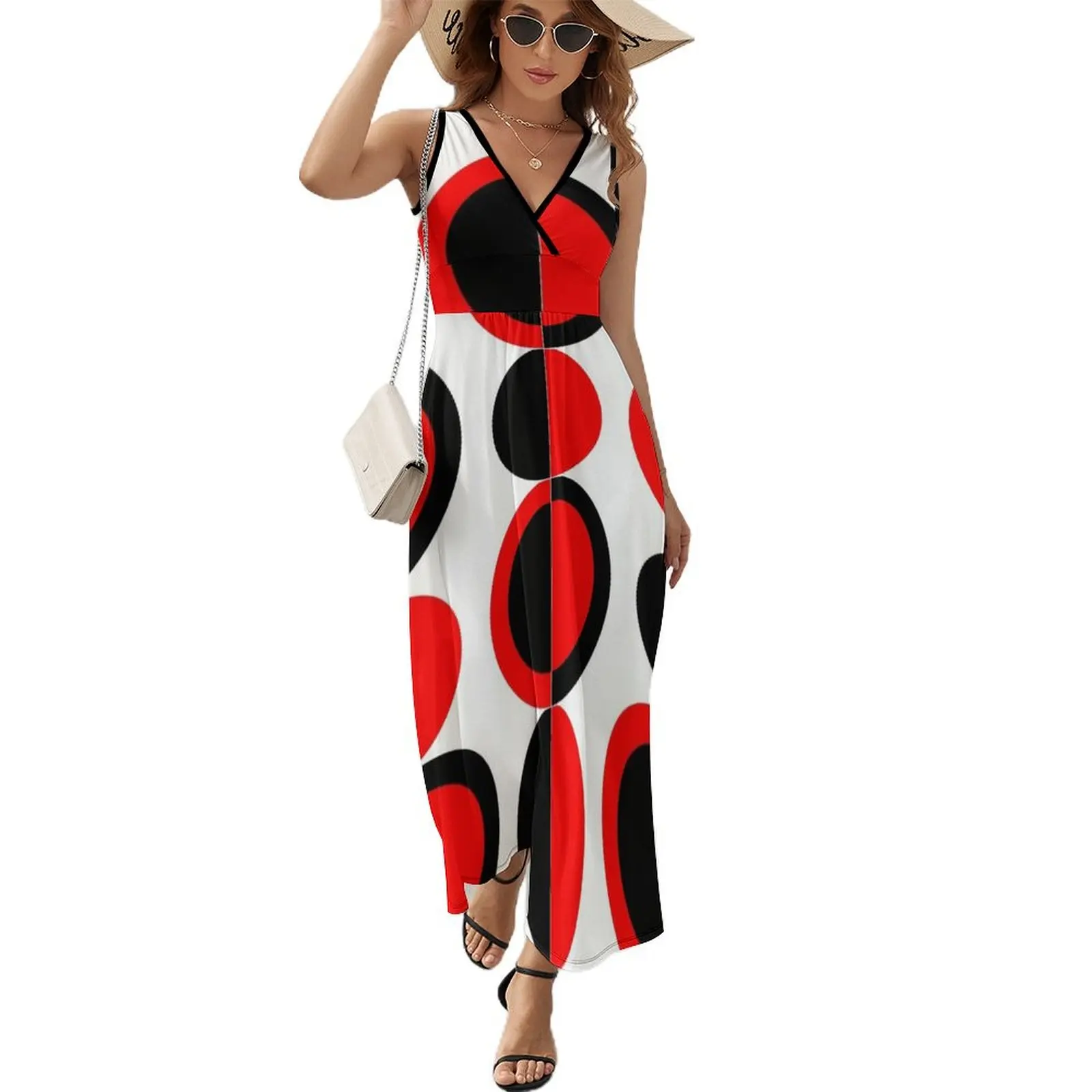 Mod Circles Sleeveless Dress evening dress ladies dresses for womens dress women summer Women's skirt