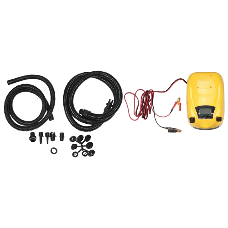 12V High Pressure Air Pump Electric Air Pump Air Pump For Inflatable Fishing Boat GP80D LCD Display Portable Intelligent Mode image 3