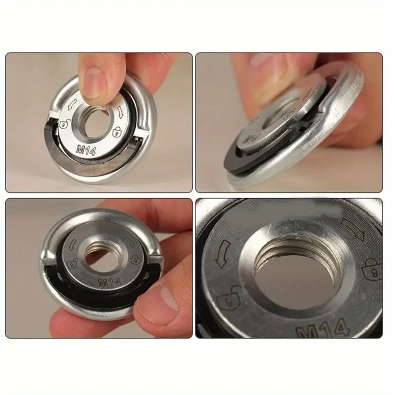 1PC Quick Release Flange Nut M14 Thread Angle Grinder Release Locking Nut Pressing Plate for Angle Grinder Clamping Flange