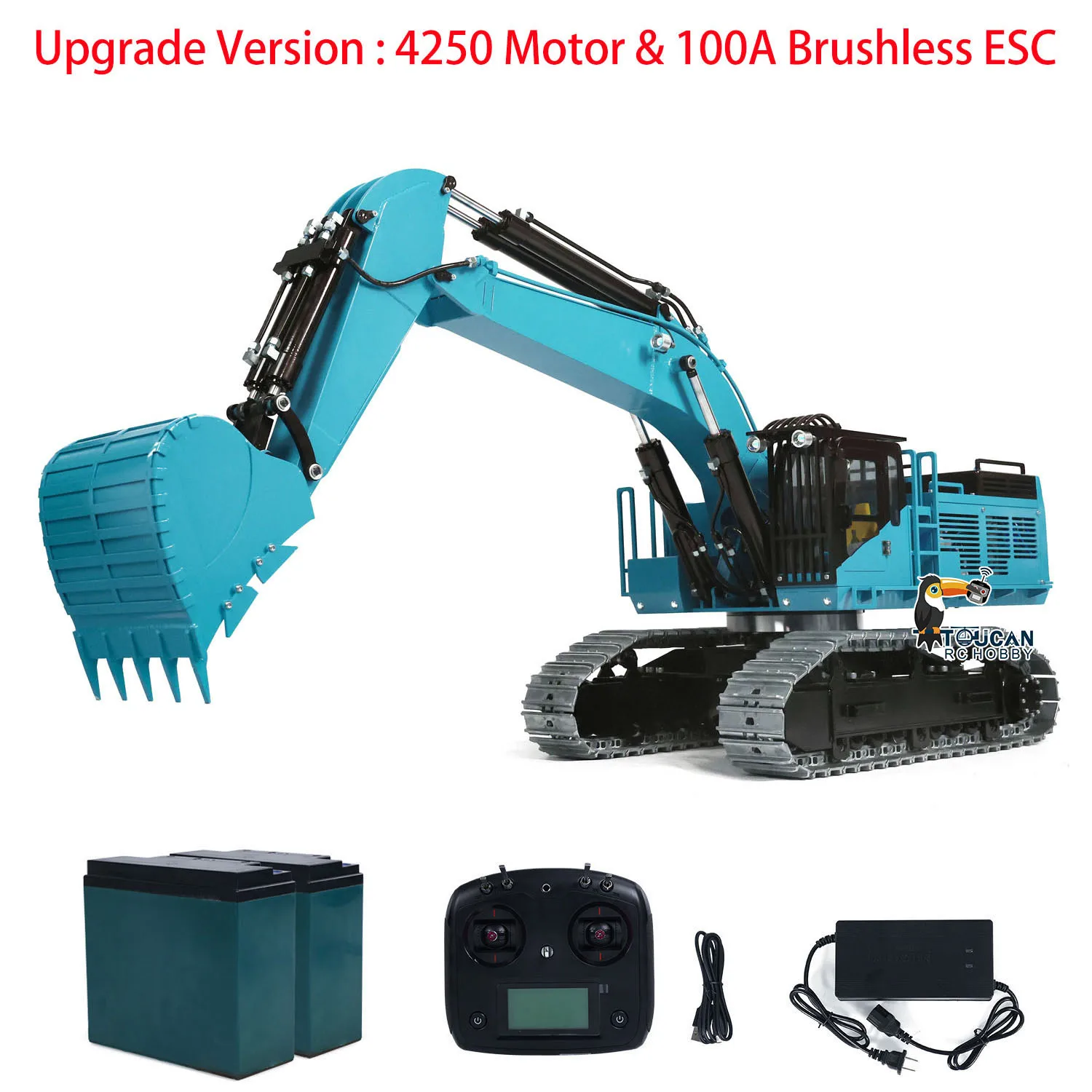 1/8 385CF Hydraulic RC Digger Metal Giant 150KG Machine TOUCAN Finished Remote Control Excavator Trucks Cars Model Adult Toys