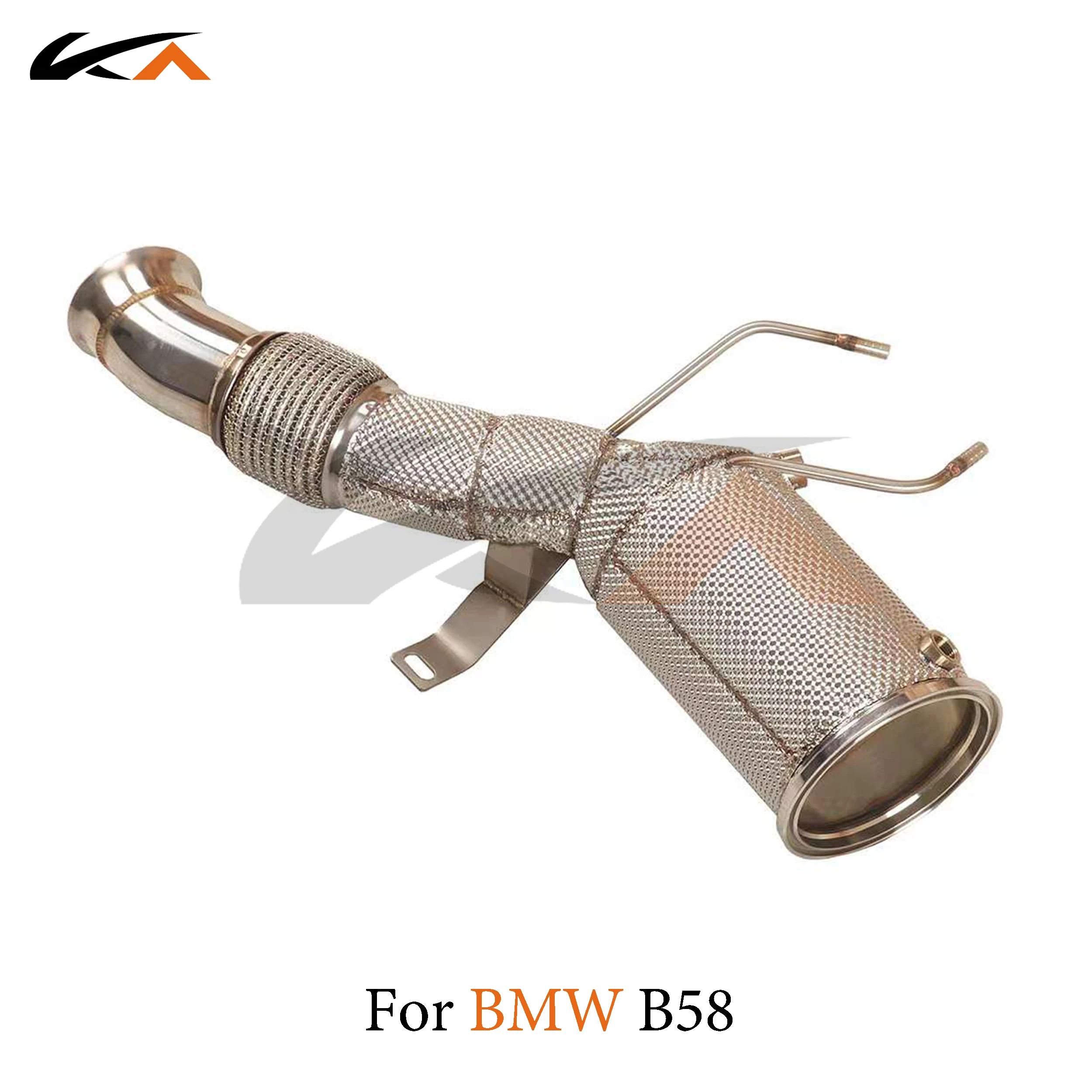 KA Tuning downpipe exhaust stainless steel headers for 2024 BMW B58 3.0T performance auto parts heat shield catalysis