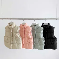 Veste en coton à col roulé pour bébé garçon et fille, blouson rembourré, fibres chaudes, optique décontractée, coupe-vent, nouvelle collection hiver 2024