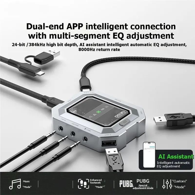 New Arrivals-Expansion Dock GS30 Expansion Dock 8K AI EQ Adjustment Type-C Expansion Dock USB Splitter