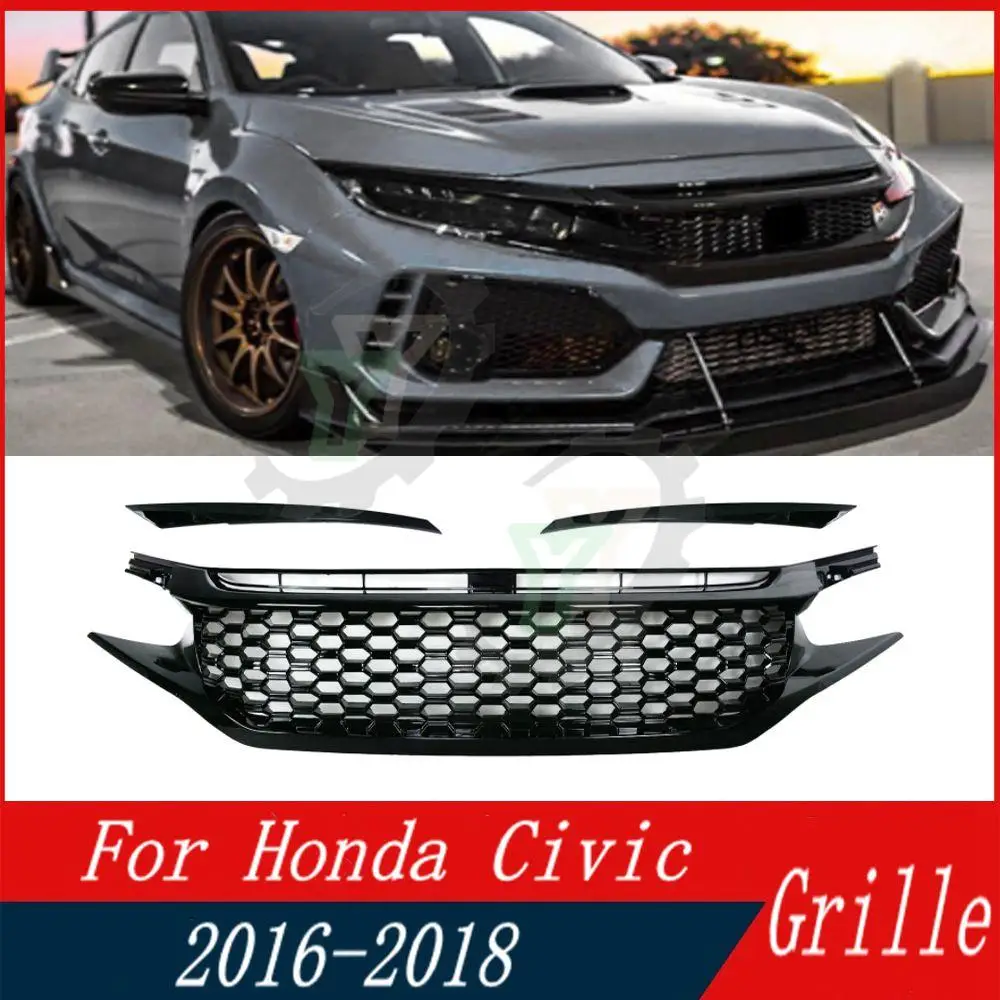 

Car Accessory Front Bumper Grille Centre Styling Upper Grill For Honda Civic Sedan/Hatchback 2016 2017 2018