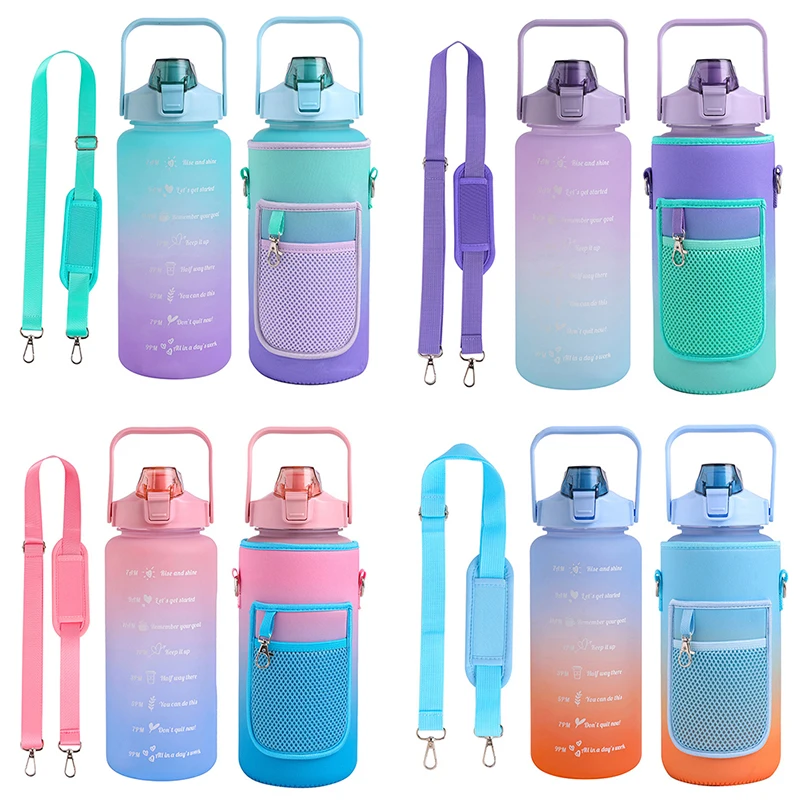 

2000ML Half Gallon Sport Bottle Cup Holder Handy Strap Portable Thermos Protector Outdoor Water Bottle Sleeve Mobile Phone Pouch