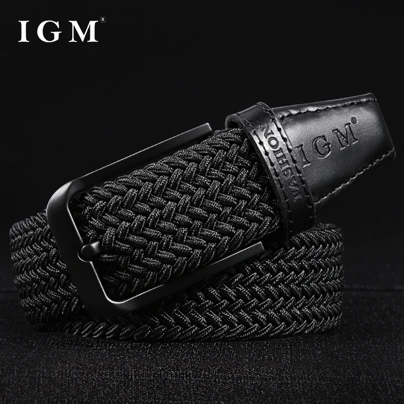 

Belt Men 35mm Tide Canvas Elastic Belt Woven Non Porous Design Joker Young Students Jeans Belt