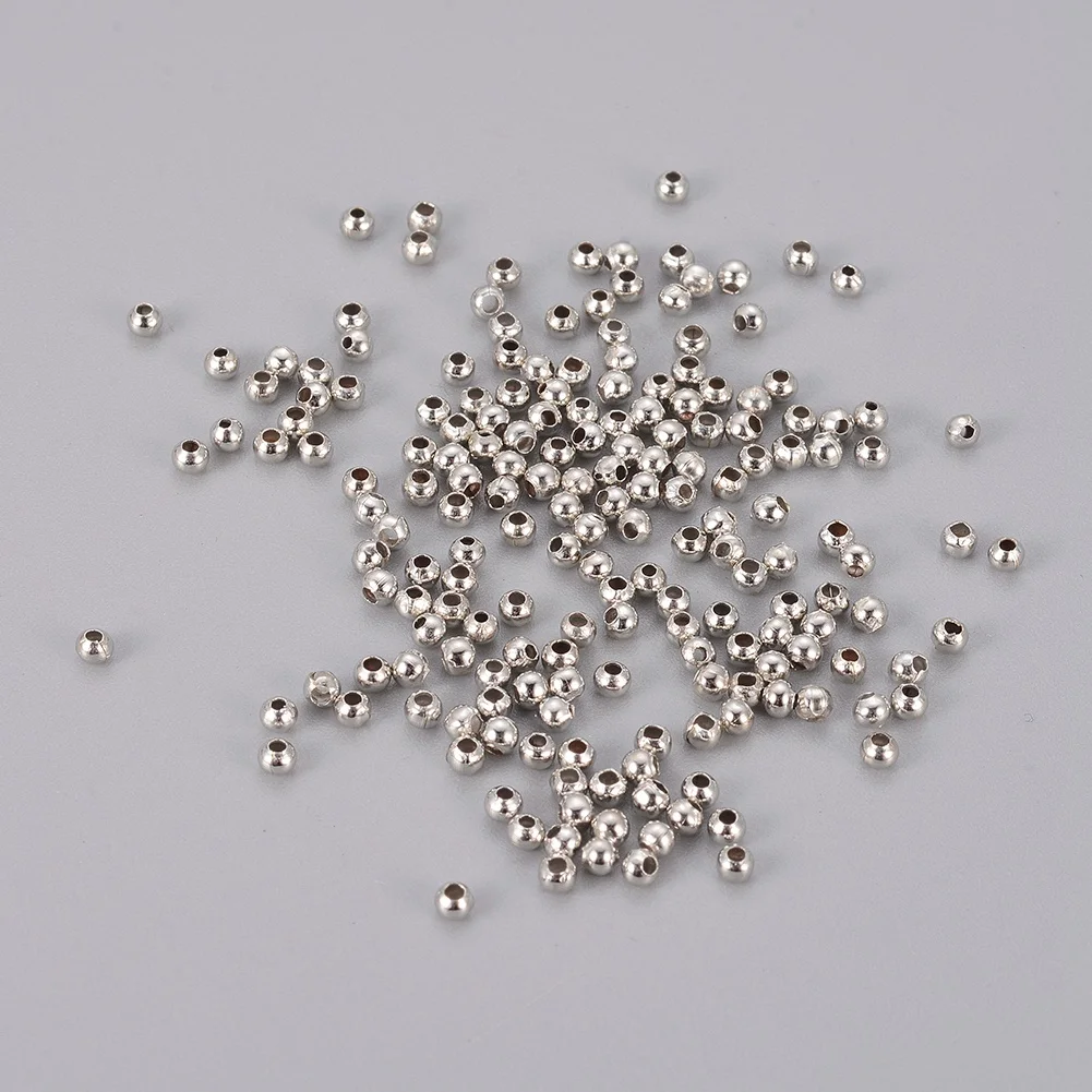 20000pcs Iron Spacer Beads Golden Silver Color 2.5x2mm Hole: 1.2-1.5 mm for Bracelets Necklace Jewelry Making DIY Accessories