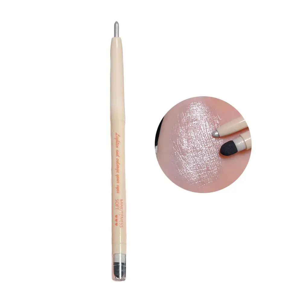 Diamond Glitter Eyeshadow Matte Pearlescent White Smooth Highlight Eye Waterproof Pearly Pen Eyeliner Silkworm Shadow Silve O9E0