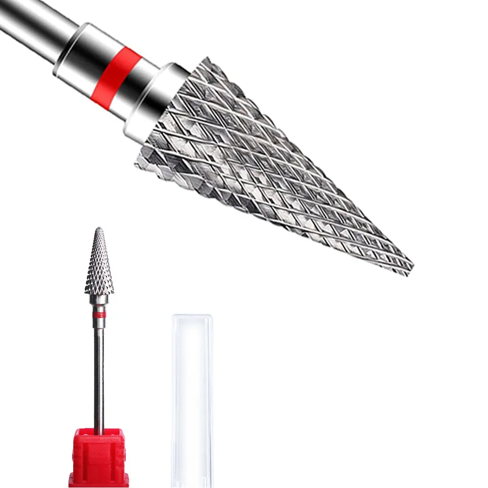 لقمة مثقاب الأظافر من الكربيد لقطع الطحن لتقليم الأظافر ، معدات طلاء الأظافر ، أدوات ملحقات جل جل بالأشعة فوق البنفسجية ، 1 * * #1