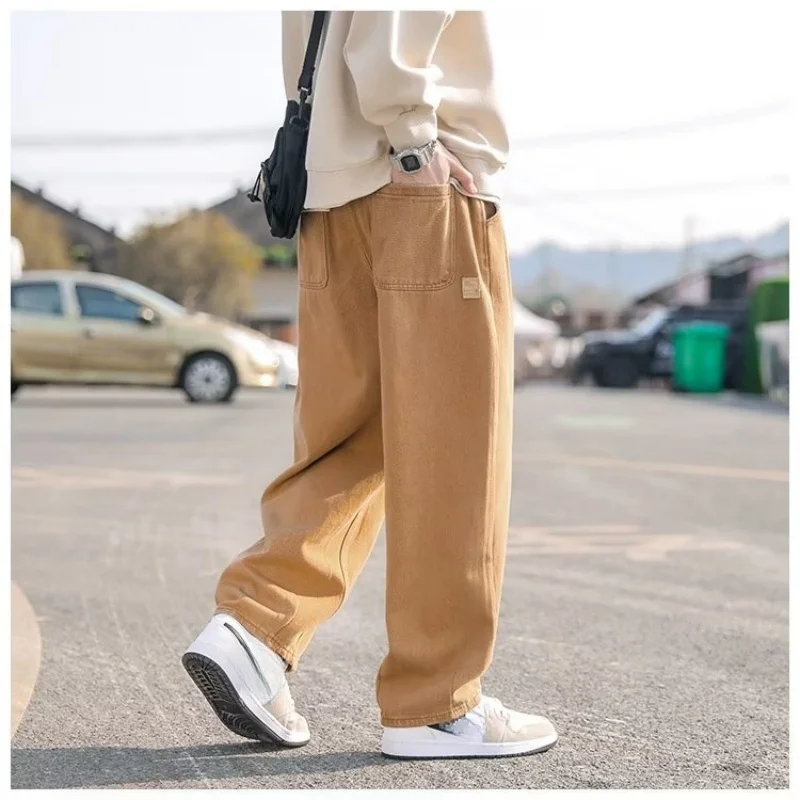 Man Pants Men's Spring and Summer New Straight Wide-leg Trousers Trendy Brand Loose American Workwear Casual Pants Gym for You