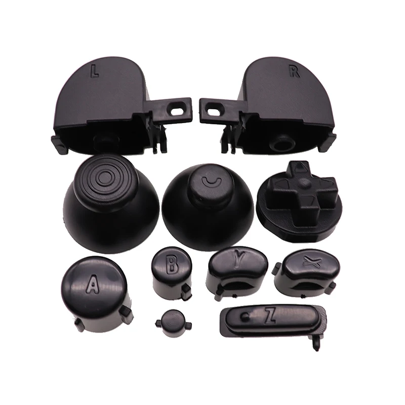 1 مجموعة 21 اللون التناظرية عصا غطاء زر لوحات المفاتيح Y X A B Z أزرار ل نينتندو تحكم gamquibe-جهاز التحكم في عصا التحكم