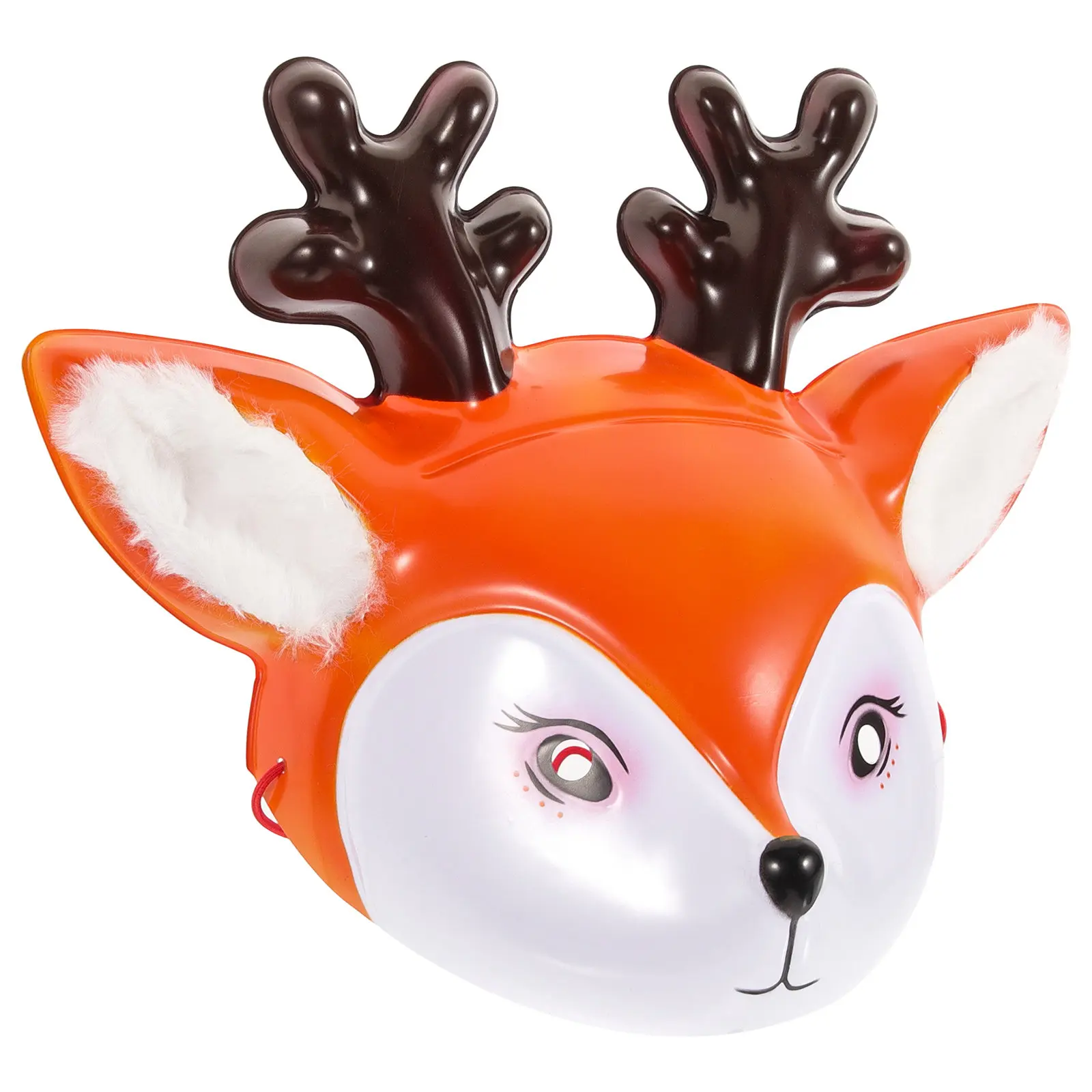 

Маска оленя на Хэллоуин, очаровательный реквизит для косплея в форме животного, украшение для вечеринки, яркий цвет, аксессуар для костюма, забавная тематика животных