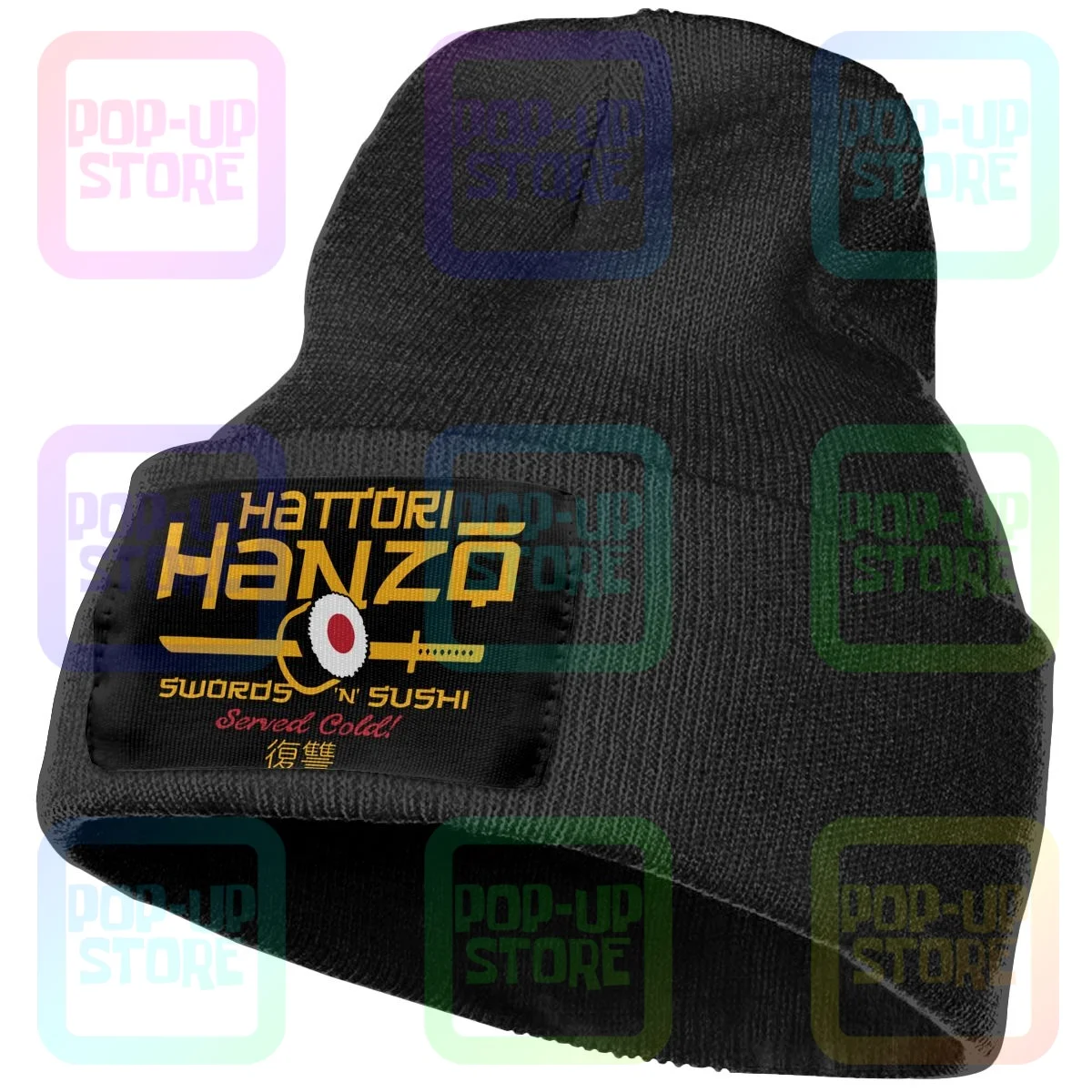 Hattori Hanzo Kill Bill Movie Sword And Sushi Knitted Beanie Hat Beanies Cap Cute Hipster Streetwear