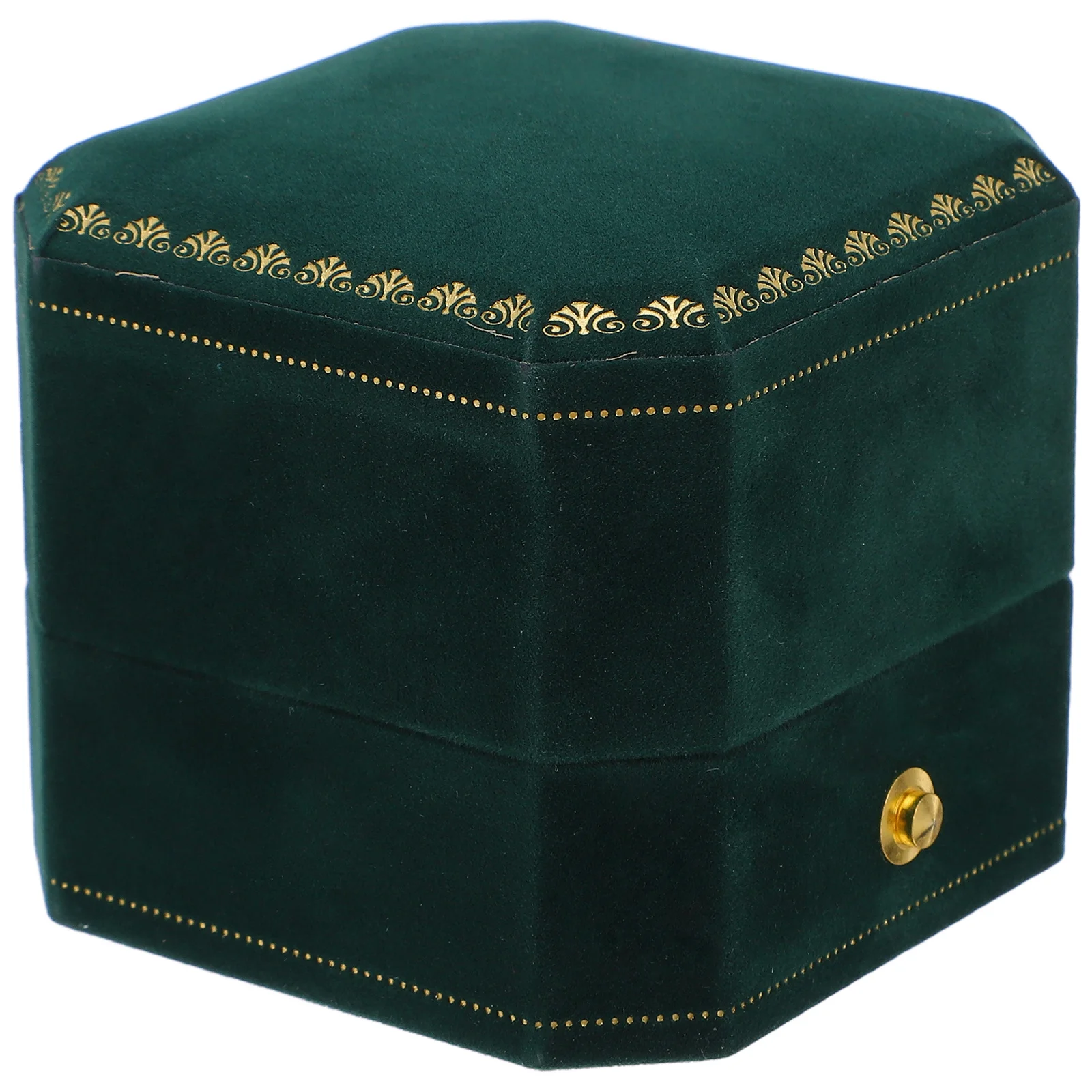 

Octagonal Edged Ring Box Small Wedding Ring Holder Engagement Band Carrier Jewelry Storage for Wedding Day Jewellery Boxes