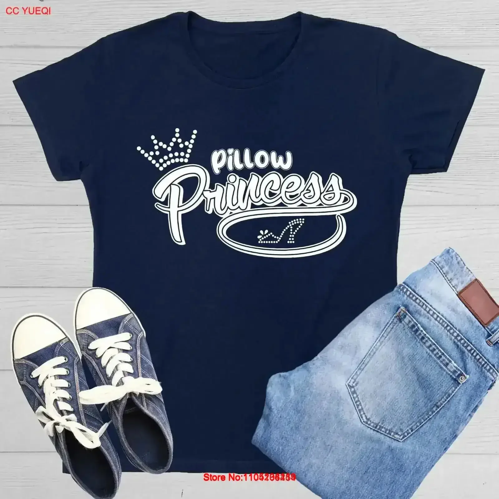 

Pillow Princess Sarcastic Novelty s Funny Womens T Shirt vintage Washed Soft homme streetwear Stretched graphic Comfortable