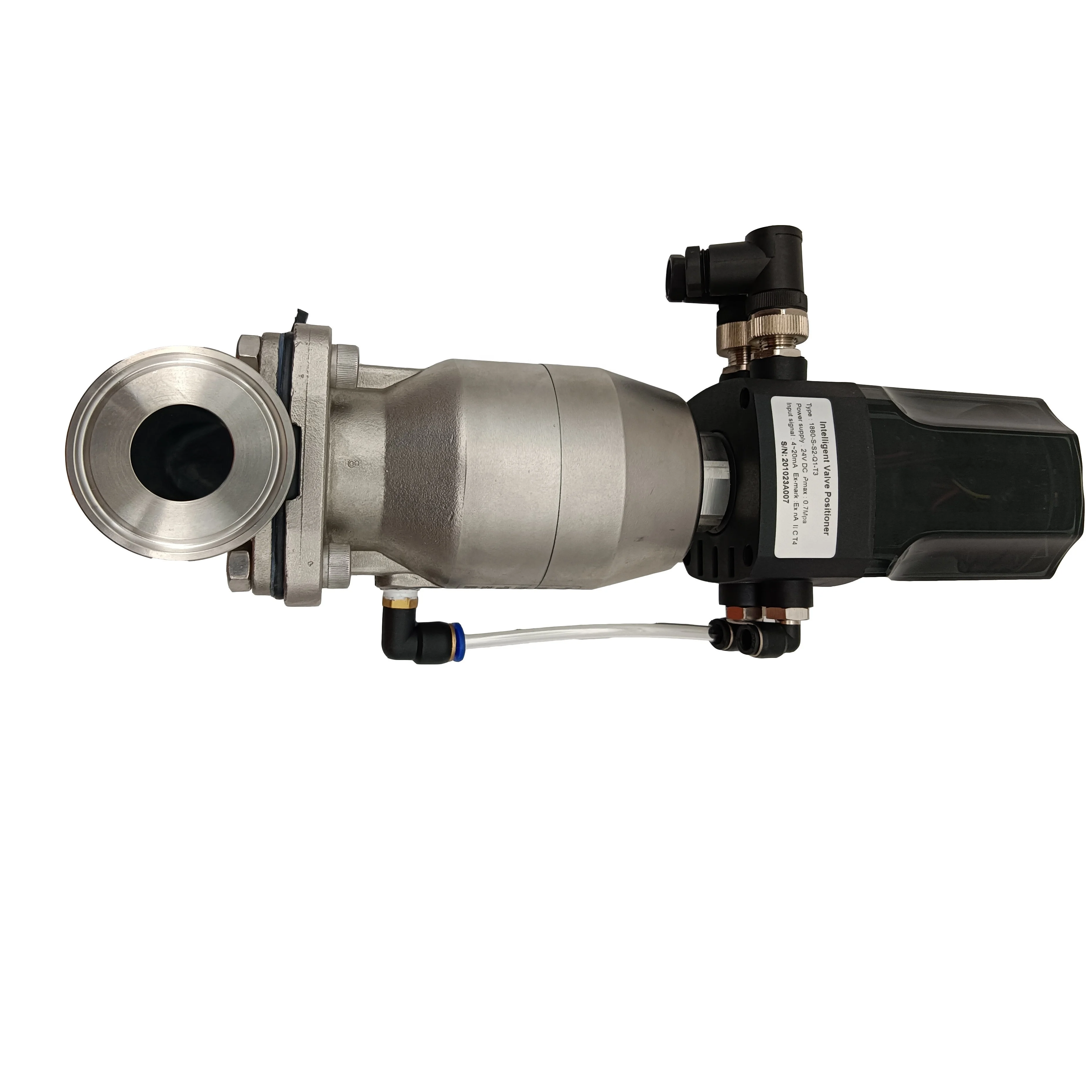 HotPneumatic Pharmacy Clamping Two Way Straight  Diaphragm Valve Positioner  4-20mAh