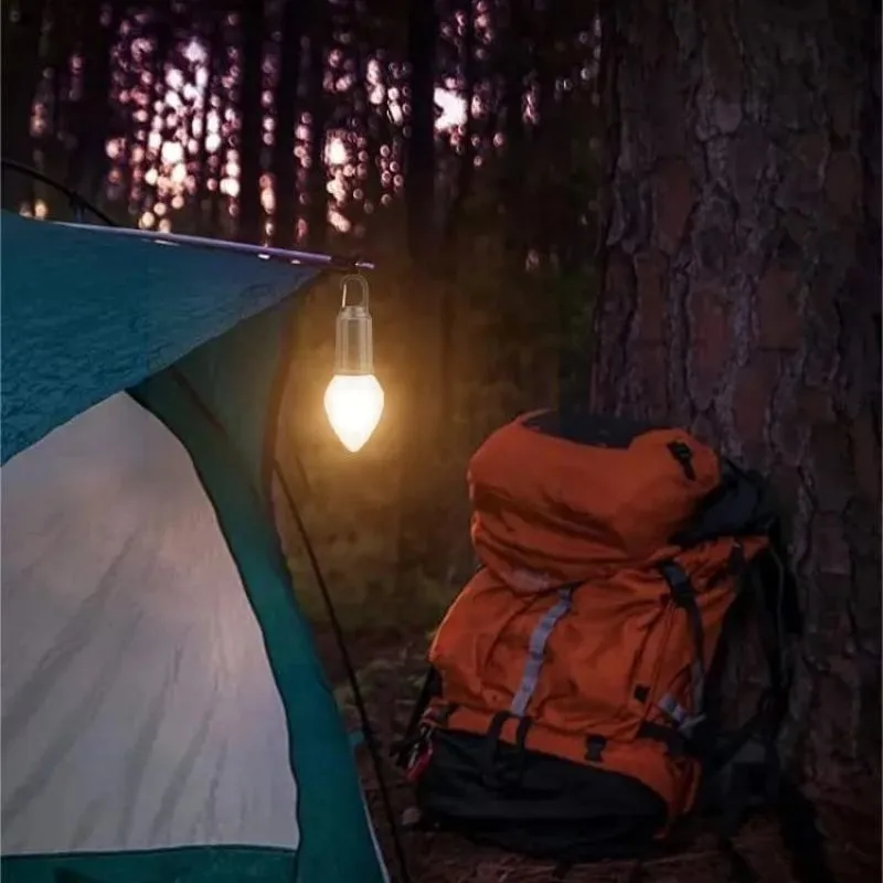 Outdoor Camping Hanging lamp Type-C Charging Retro Light Bulb Lighting Decor Lantern Hiking Sports Entertainment Portable Lamp