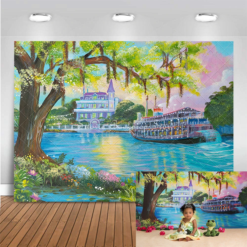 

Красивый весенний фон Bayou для фотосъемки дети день рождения торт разбивать фон для фотосъемки Красочная картина маслом реквизит для фотостудии