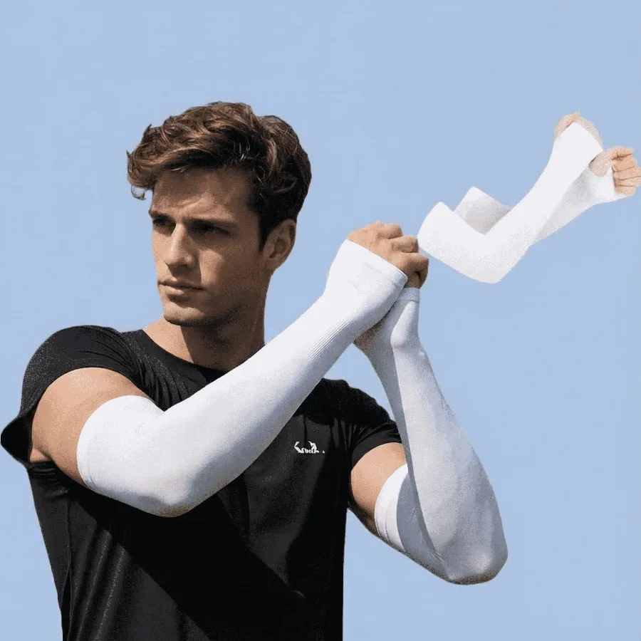 1PC Cooling Ice Silk Arm Sleeve, Breathable UV Protection Arm Cover for Cycling, Driving & Summer Outdoor Activities - Image 6