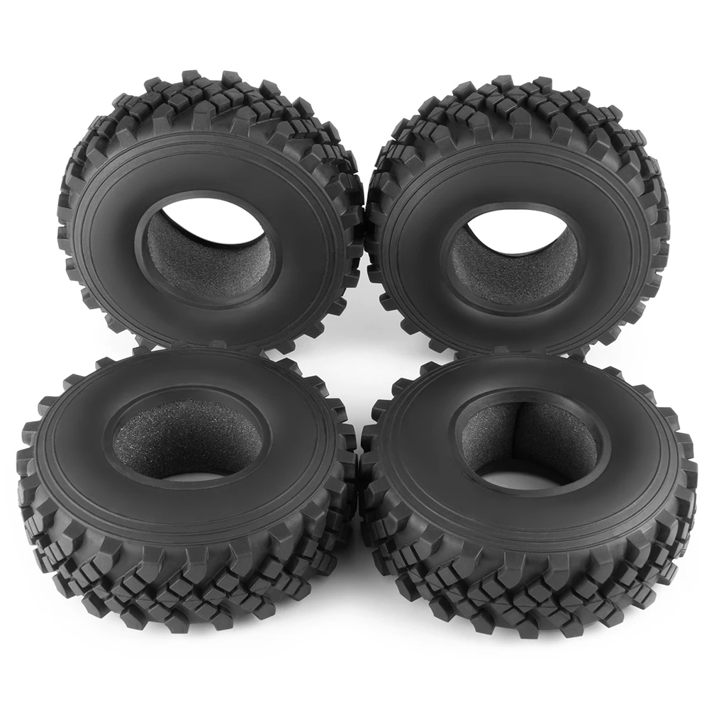 YEAHRUN 1/2/4Pcs OD 40mm gumowe opony do Axial Wraith 1:10 zdalnie sterowany samochód gąsienicowy 2. 2-calowe koła Beadlock