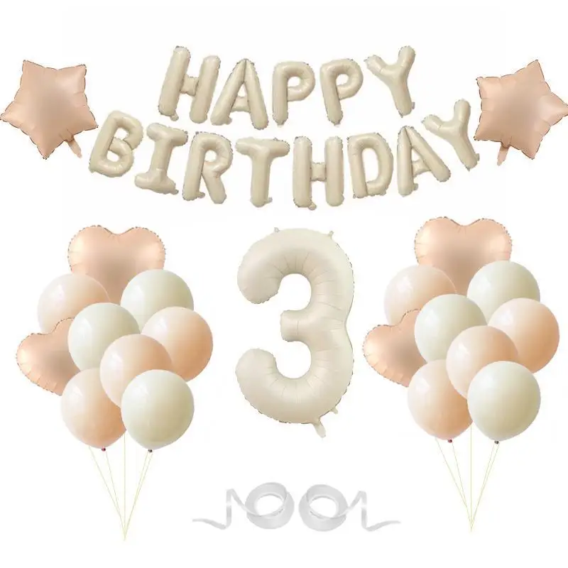 Birthday Decorations Mylar Foil Happy Birthday Banner Number Balloons for kids Girls Women Birthday Party Decorations Supplies