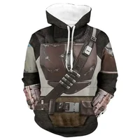 SW The Mandalorian sudaderas con capucha disfraz de Cosplay para hombre adulto suéter abrigos chaquetas Pedro Pascal soldado mandaloriano guerrero Prop