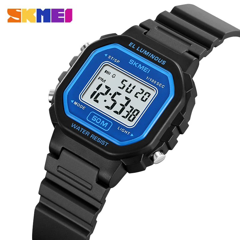 

SKMEI Youth Cool Digital Watches Countdown Sport For Men Women Students 5Bar Waterproof Stopwatch Wristwatch Clock Reloj Hombre