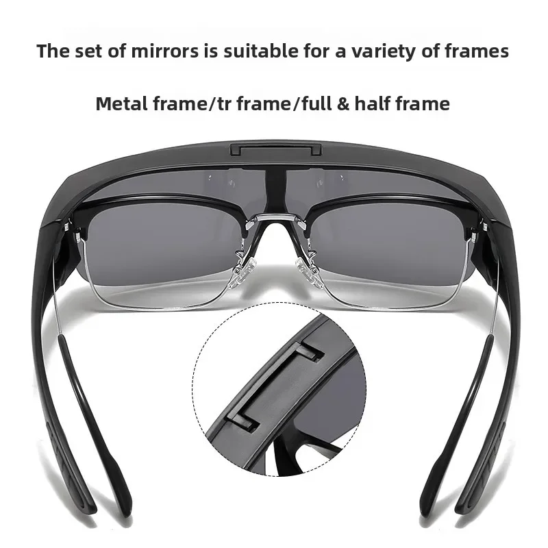 Neutrale, modische, hochklappbare UV400-Sonnenbrille, Outdoor-Sport, Radfahren, Fahren, modische High-End-Sonnenbrille mit Augenschutz – Detail 3