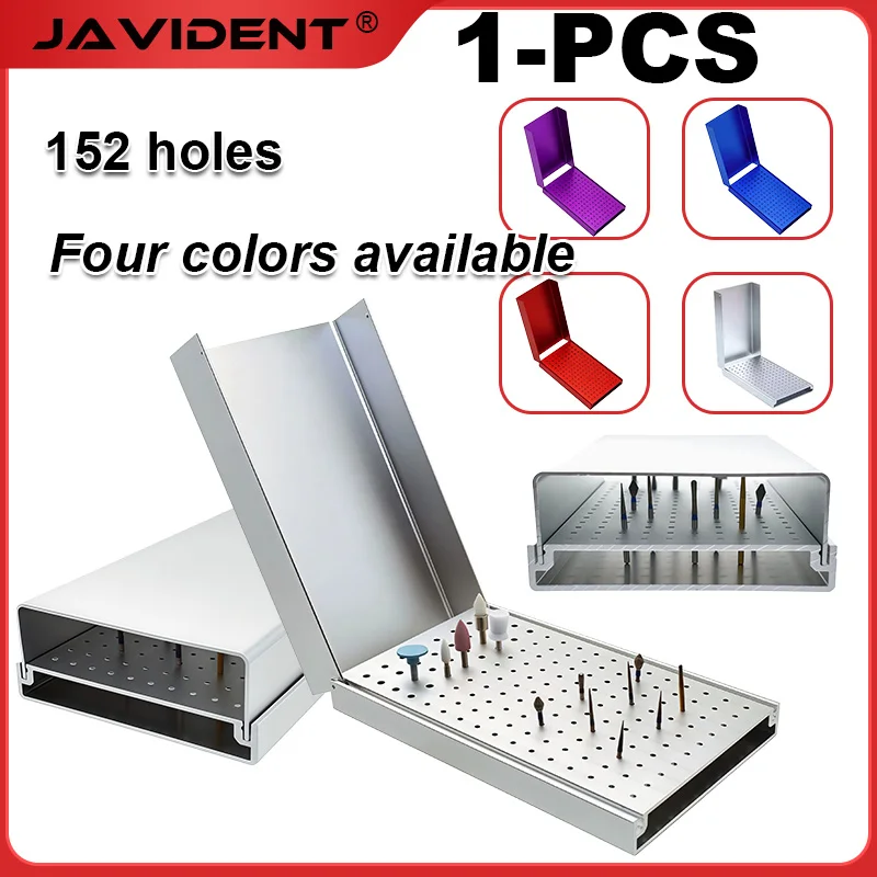

152-Compartment High- and Low-Speed Dental Sterilization Tray, Aluminum Alloy Handpiece and Bur Tray, Dental Instrument Holder