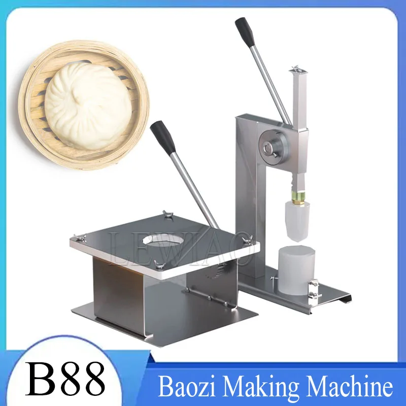 Mão de aço inoxidável recheado Bun Maker Machine, Manual Baozi Making Machine, Bun formando máquina, Momo, cozido no vapor