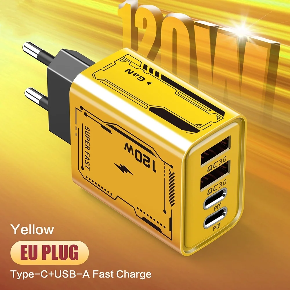 شاحن Xiaomi 120 واط شحن سريع للغاية من النوع C GaN شاحن الهاتف USB-C QC 3.0 محول شاحن الهاتف لهاتف آيفون وسامسونج وشاومي #1