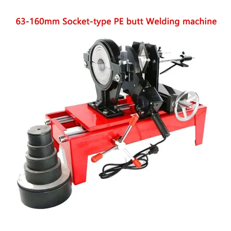63-160mm Socket-type Welding Machine PE Butt Welding Machine Hot Melt Butt Welder PPR Water Pipe Hot Melt Machine With Mold Head