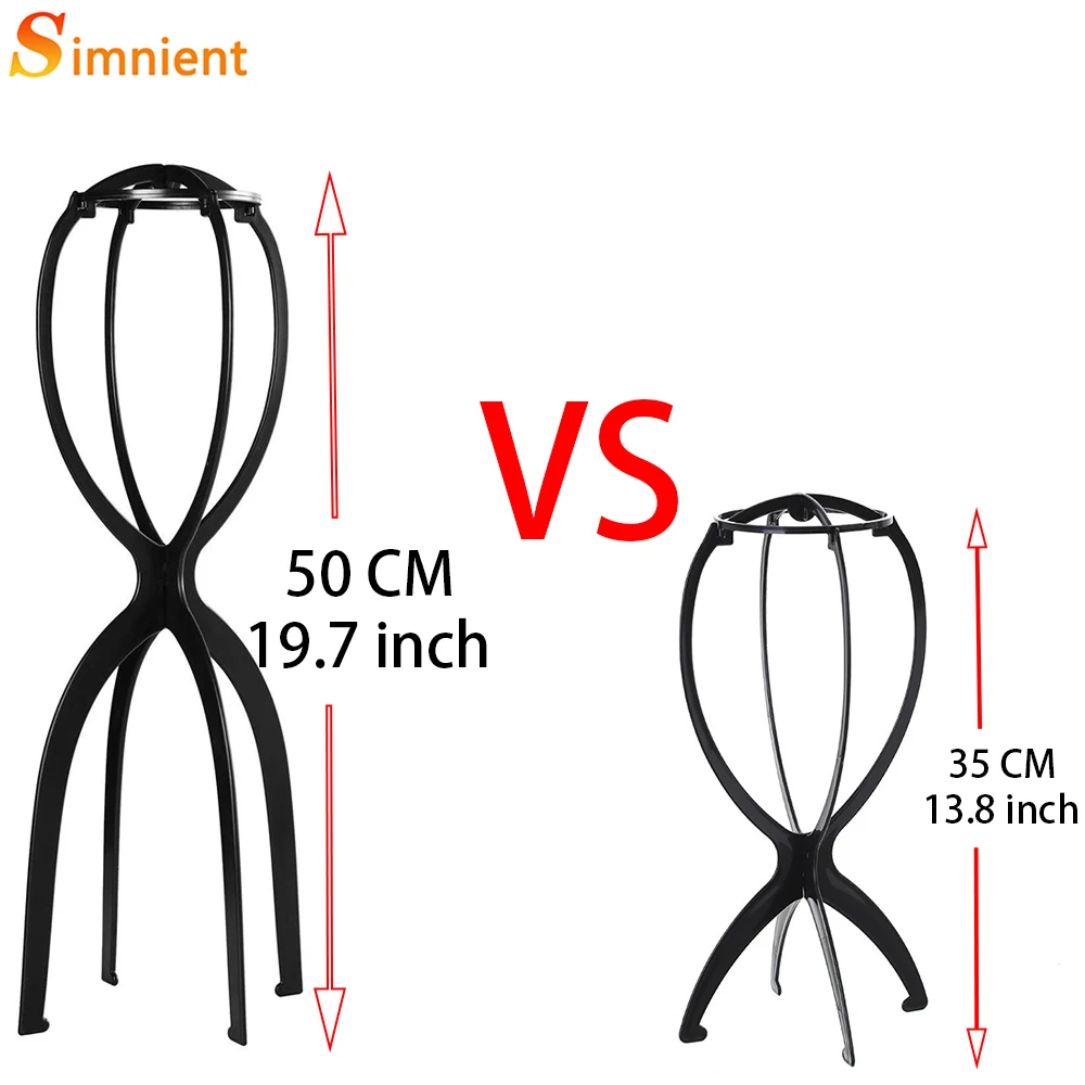 Height 50 And 35 Cm Colourful Wig Stand Mannequin Head/Stand Portable Folding Wig Stand Wig Display Tools Wig Stand For Wigs