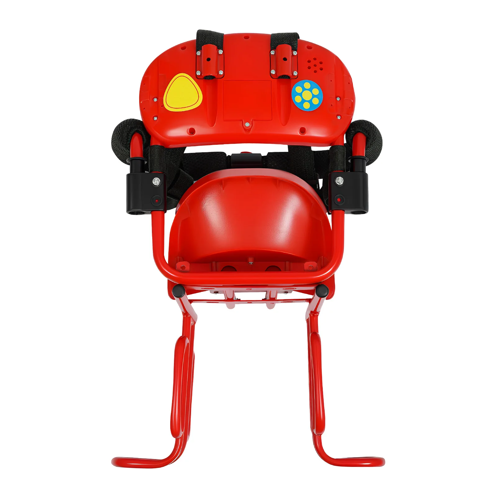 

Detachable Rear Mounted Child Bicycle Seats with 1 Safety Belt & 2 Footrest Brackets for Children 6 Months to 6 Years (Red)