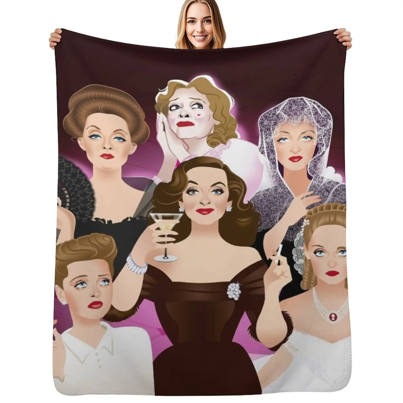 

Bette Davis Throw Blanket Soft Plush Blanket as Housewarming Gift