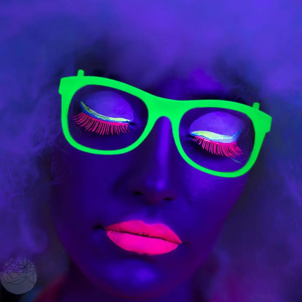 

Five-color Glow Spectacles Reusable Glow Eyewear Neon Glow Glasses Party Supplies for Birthday Wedding Decorations Uv Black