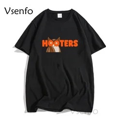 Femboy Hooters Original Owl T Shirt for Men Women Casual Short Sleeve Cartoon Graphic T Shirts Men's Cotton T-shirt