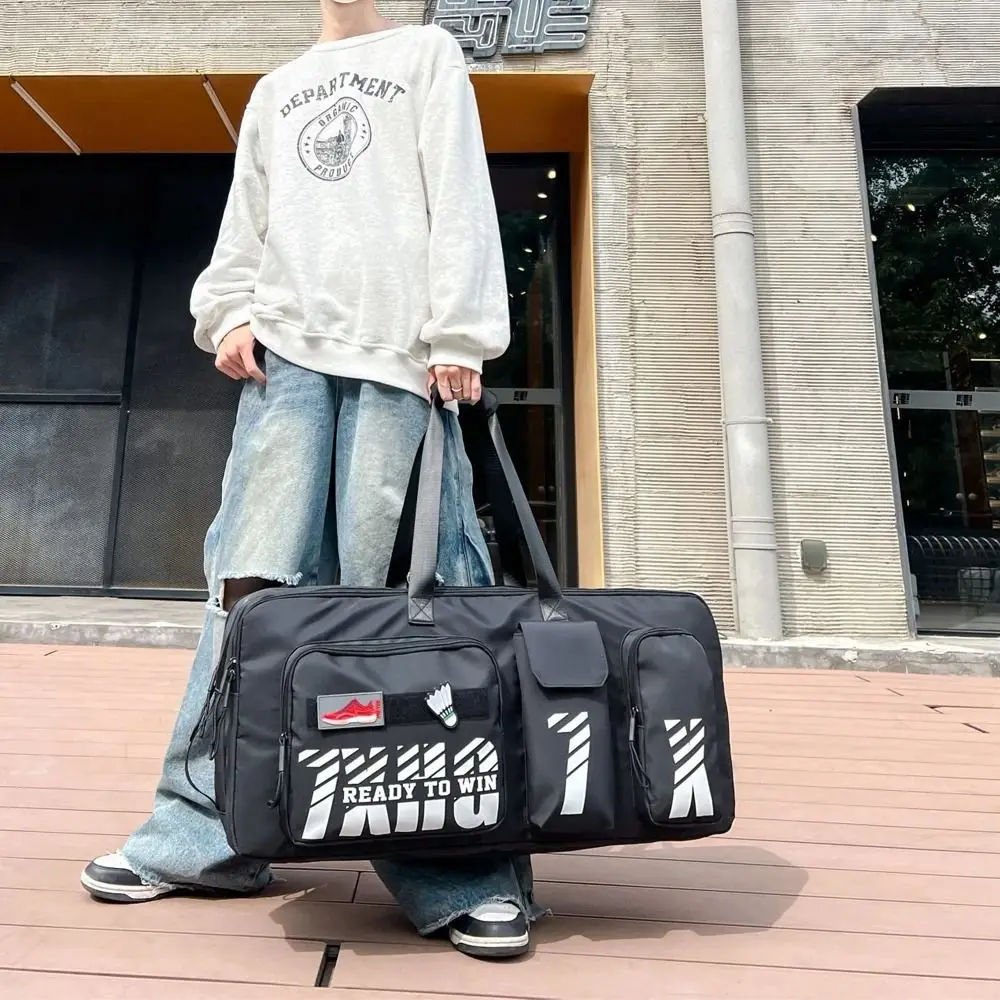 Large Capacity Badminton Racket Handbag Multifunctional Shoes Compartment Tennis Shoulder Bag Waterproof Large Gym Bag