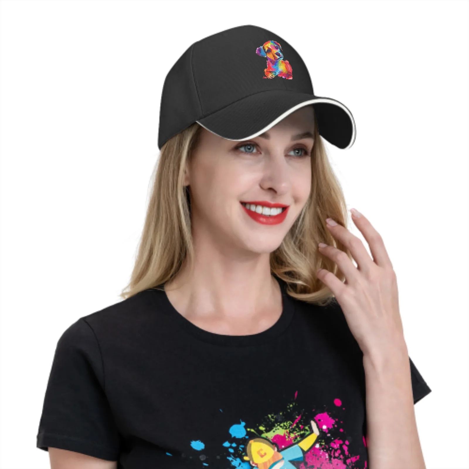 Gorras de béisbol con diseño de perro de dibujos animados para hombre y mujer, sombreros de camionero informales ajustables, a la moda, para deportes y actividades al aire libre