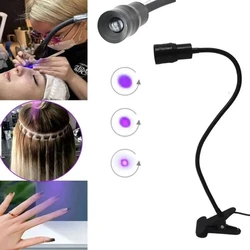 Fioletowe światło wielofunkcyjny wysokiej jakości Manicure klej UV lampa utwardzająca rzęs i brwi do przeszczepiania kleju USB multipurposeelamp