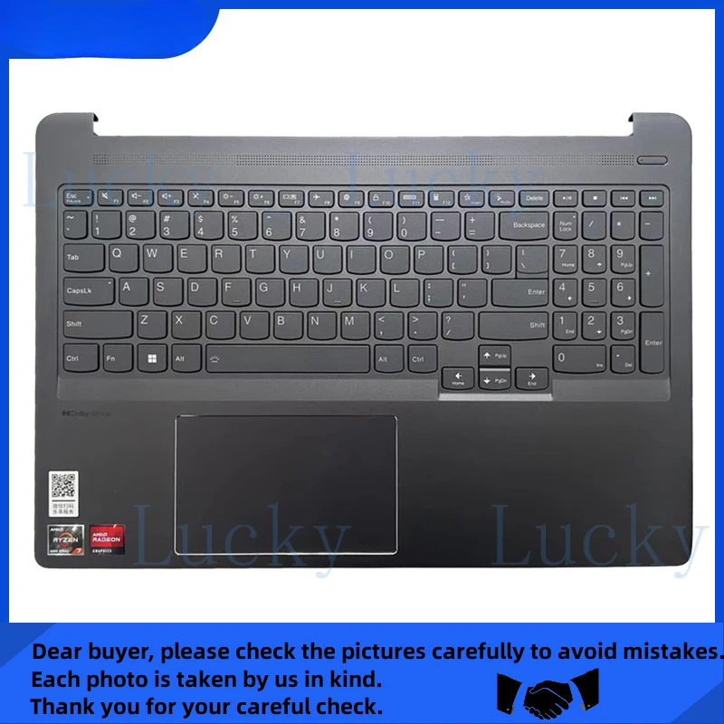 f  New For Lenovo IdeaPad 5 Pro 16ARH7 Pro-16ACH6 palmrest with backlight keyboard