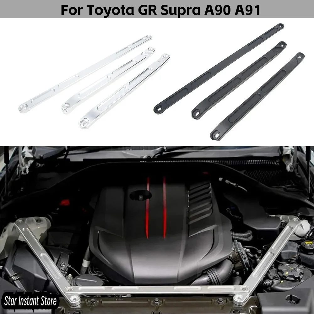 

Strut Tower Bar for Toyota GR Supra A90 A91 2019+, Black Silver Strut Brace, Performance Chassis Upgrade