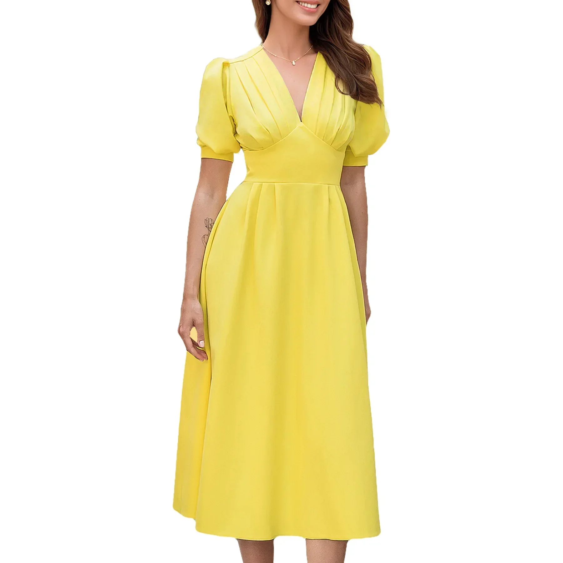 

LIBIELIY New Women Summer Dress Midi Prom Evening Party Dresses Clothing Fashion Elegant Casual Birthday Dress Vestidos Sexy Vin