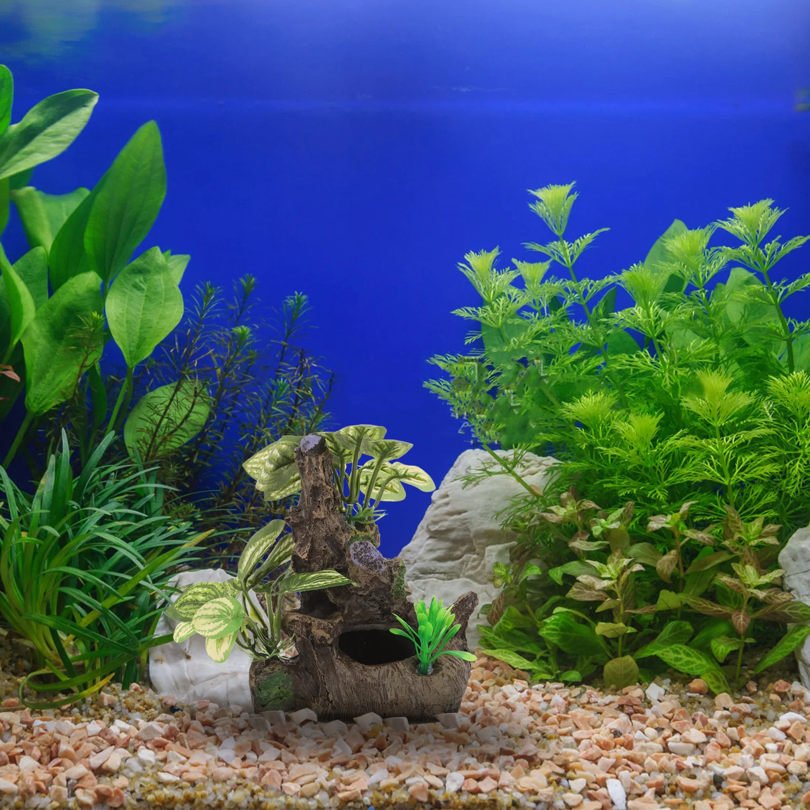 

Aquarium Resin Trunk Hideout Decoration Simulation Fish Tank Landscape Ornament Realistic Fish Shelter Aquarium Trunk
