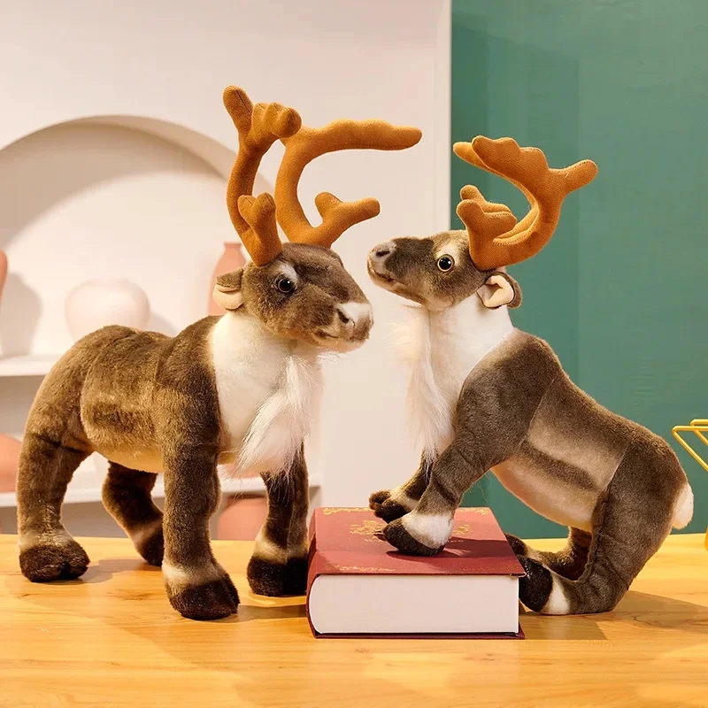 Simulation Reindeer Plush Christmas Deer Plushies Doll Xmas Elk Soft Merry Christmas New Year Decor Best Gifts for Christmas