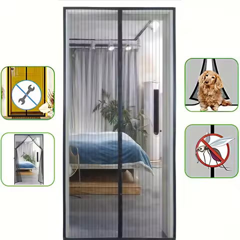 1pc Magnetic Mosquito-proof Door Curtain,easy To Install, Mosquito-proof, Suitable for Living Room, Kitchen, Office